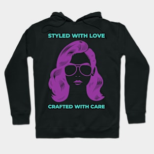 funny hairstylist hairdresser haircutter cosmetologist Hoodie